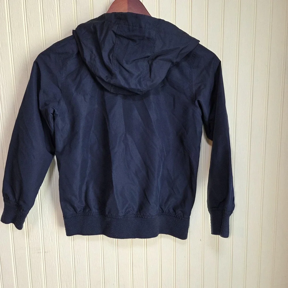 PLACE‎ Jacket Youth Medium 7/8 Blue Hooded Full Zip Fleece Lined Windbreaker